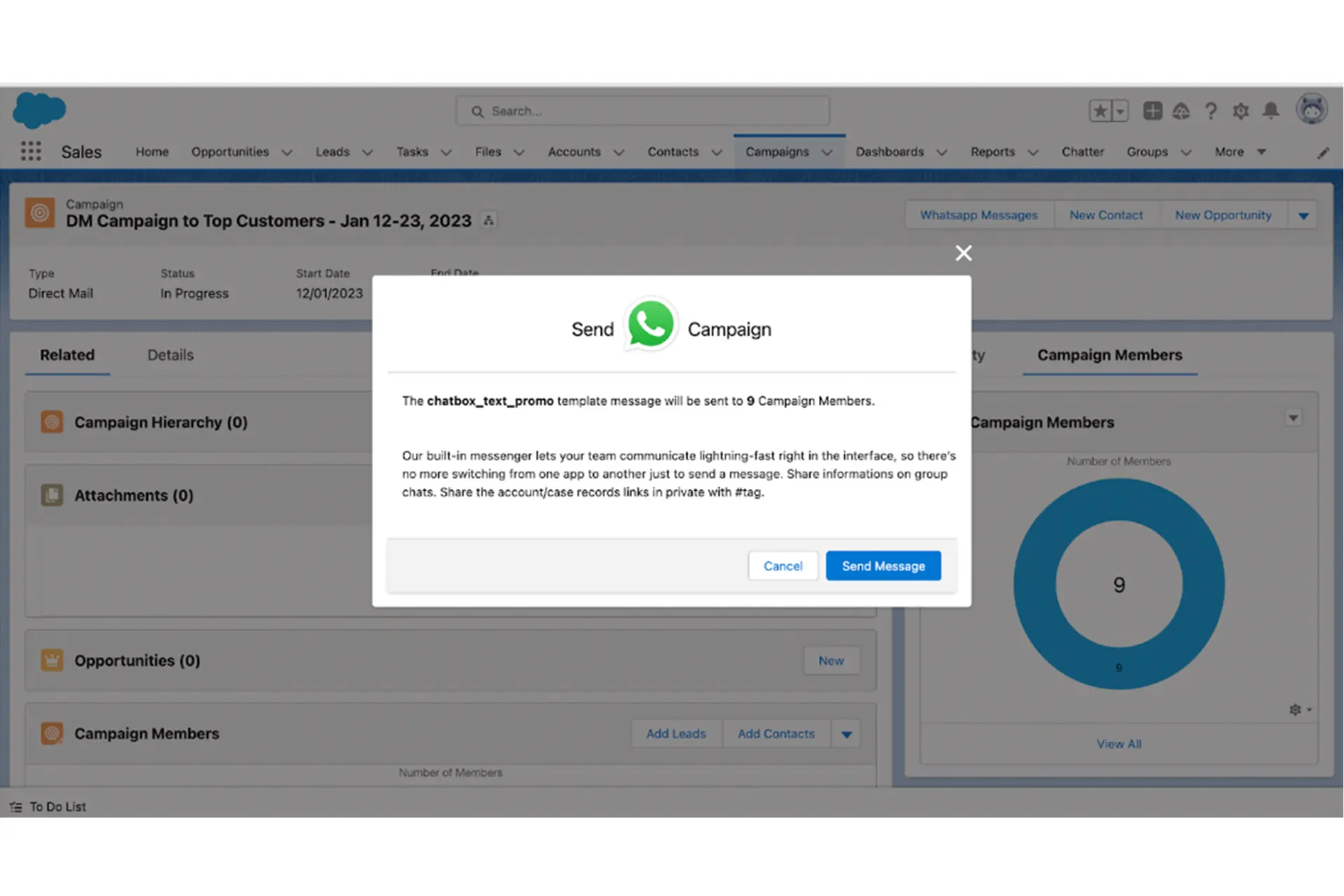 Salesforce WhatsApp Campaign Management